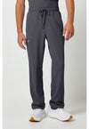 Pewter - Healing Hands 360 Men Scrub Pants - Front View