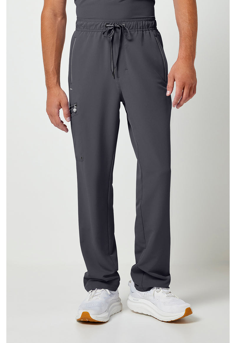 Pewter - Healing Hands 360 Men Scrub Pants - Front View