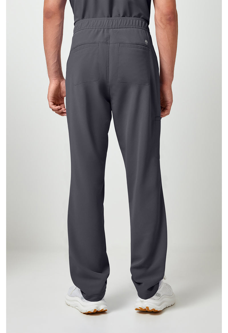 Pewter - Healing Hands 360 Men Scrub Pants - Back View