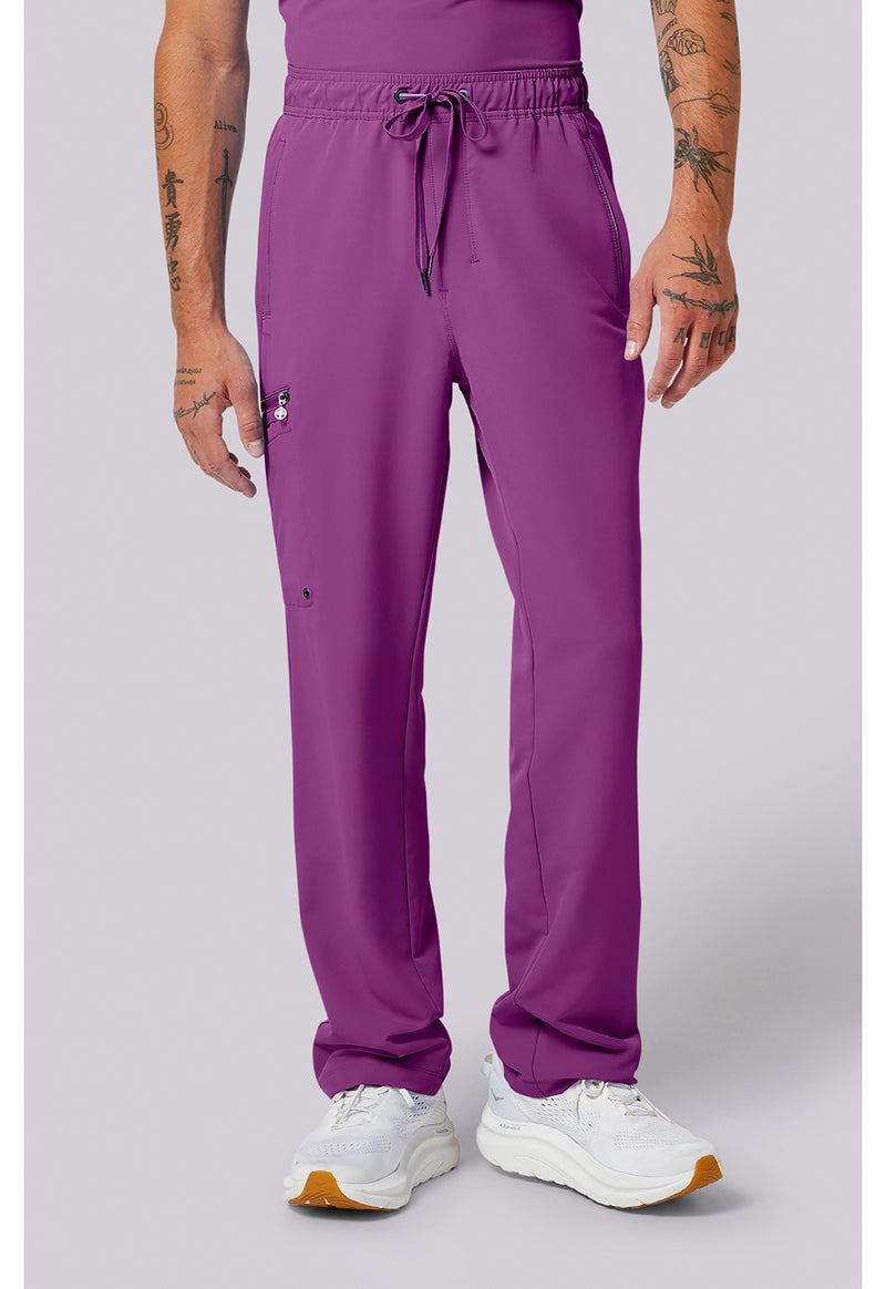 Plum Violet - Healing Hands 360 Men Scrub Pants - Front View