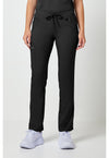 BLACK - Healing Hands Purple Label Women Scrub Pants - Front View