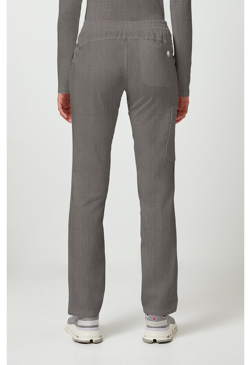 Heather Gray - Healing Hands Purple Label Women Scrub Pants - Back View