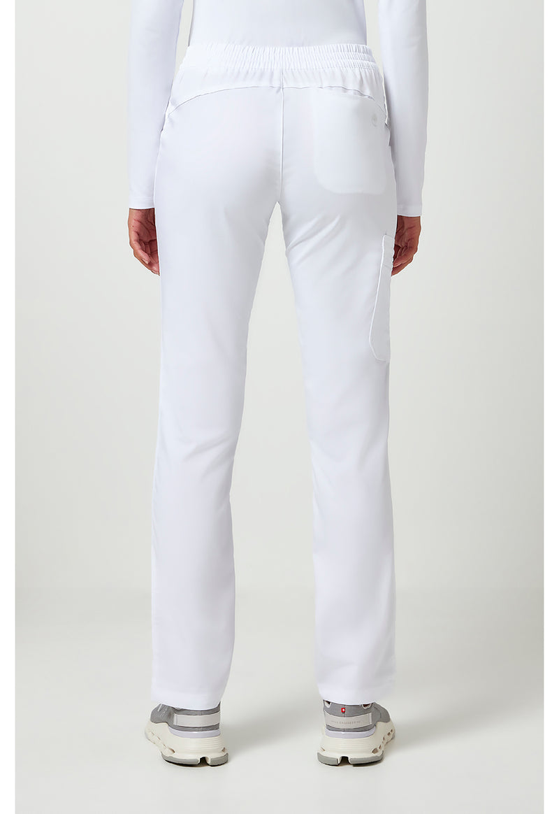 WHITE - Healing Hands Purple Label Women Scrub Pants - Back View