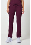 Wine - Healing Hands Purple Label Women Scrub Pants - Front View