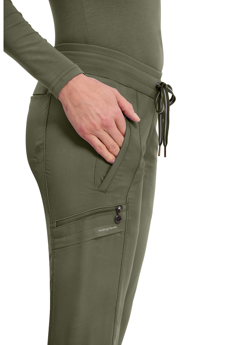 Olive - Women's Toby Jogger Scrub Pants – Petite (View 2)