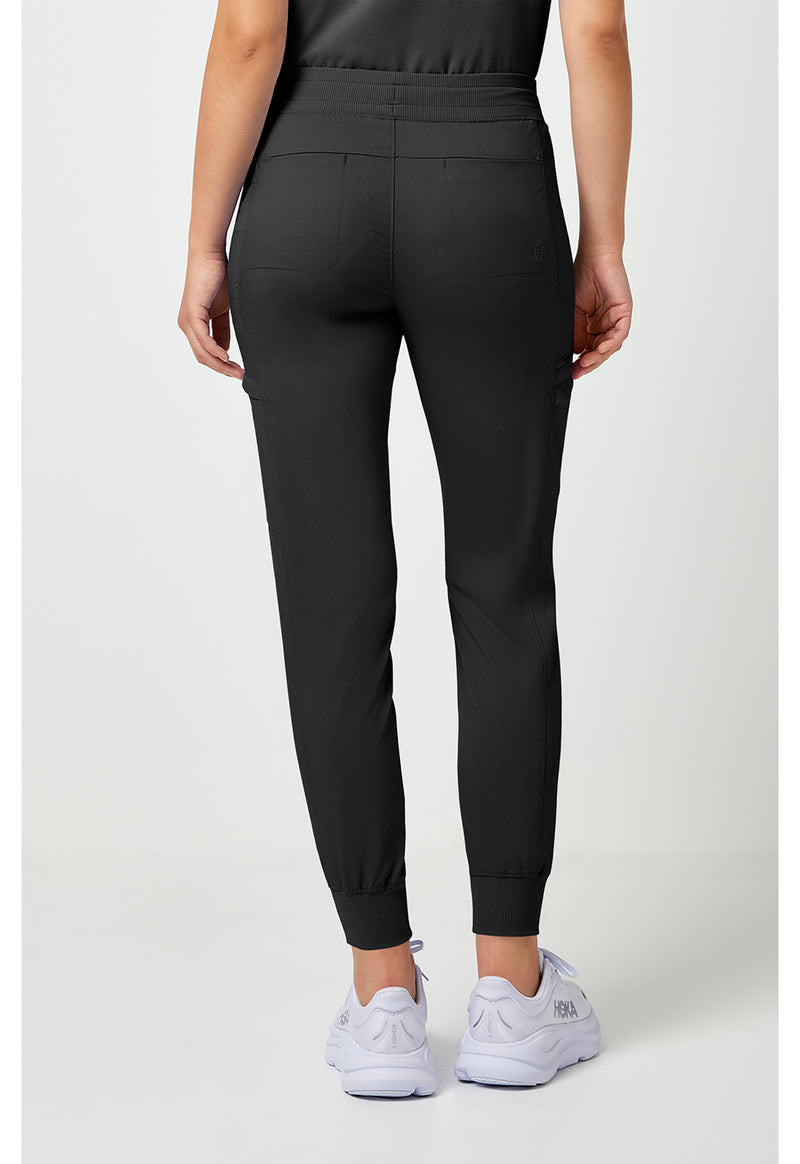 BLACK - Healing Hands Purple Label Women Scrub Pants - Back View