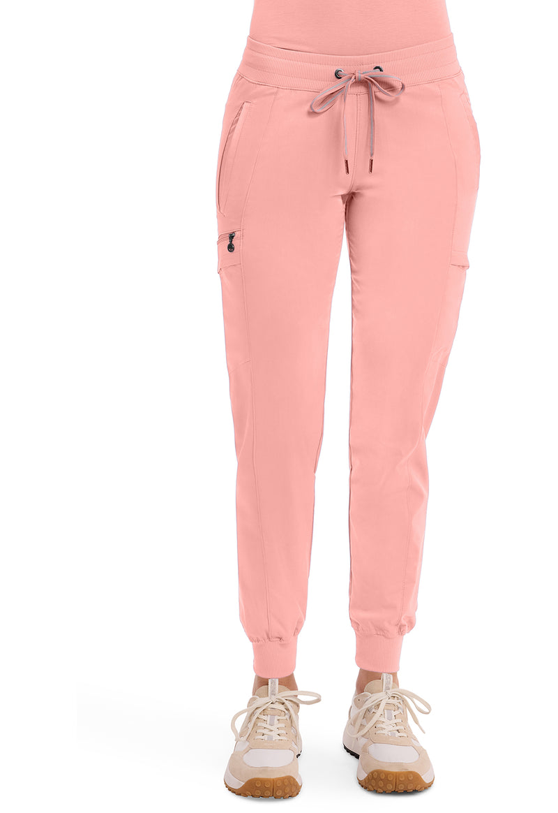 BLUSHING PEACH - Healing Hands Purple Label Women Scrub Pants - Front View