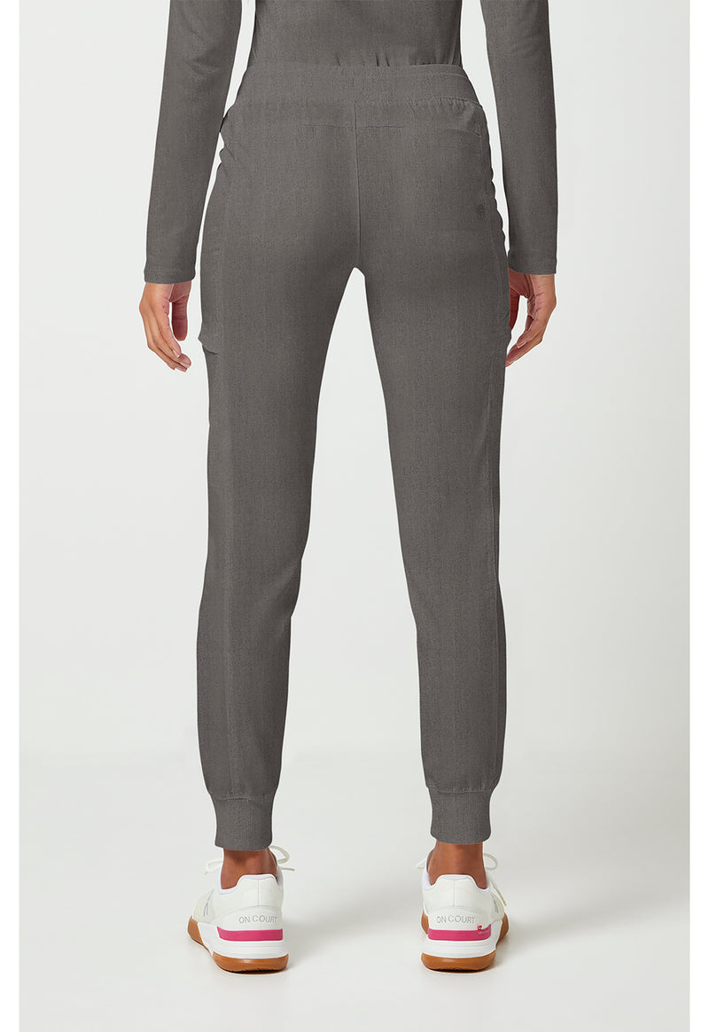 Heather Gray - Healing Hands Purple Label Women Scrub Pants - Back View