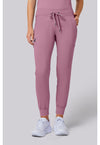 Powder Puff Pink - Healing Hands Purple Label Women Scrub Pants - Front View