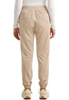 Khaki - Healing Hands Purple Label Jacquard Women Scrub Pants - Back View