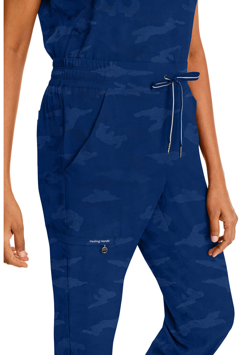Navy - Women's Tate Jogger Camo Scrub Pants (View 3)