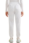 WHITE - Healing Hands Purple Label Jacquard Women Scrub Pants - Back View