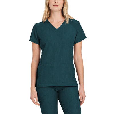Women's 4 Pocket Athletic V-Neck Scrub Top