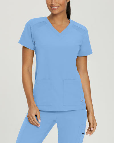 Women's 4 Pocket Athletic V-Neck Scrub Top