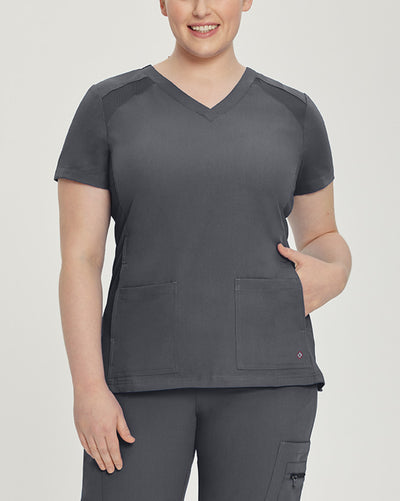 Women's 4 Pocket Athletic V-Neck Scrub Top
