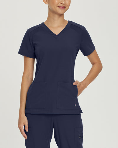 Women's 4 Pocket Athletic V-Neck Scrub Top