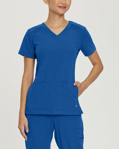 Women's 4 Pocket Athletic V-Neck Scrub Top
