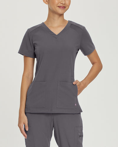 Women's 4 Pocket Athletic V-Neck Scrub Top