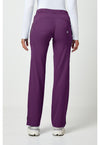 Eggplant - Healing Hands Works Women Scrub Pants - Back View