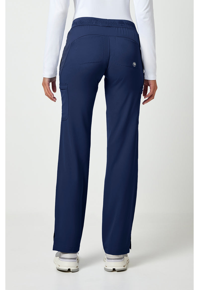 Navy - Healing Hands Works Women Scrub Pants - Back View