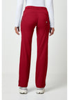 Red - Healing Hands Works Women Scrub Pants - Back View