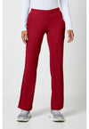 Red - Healing Hands Works Women Scrub Pants - Front View
