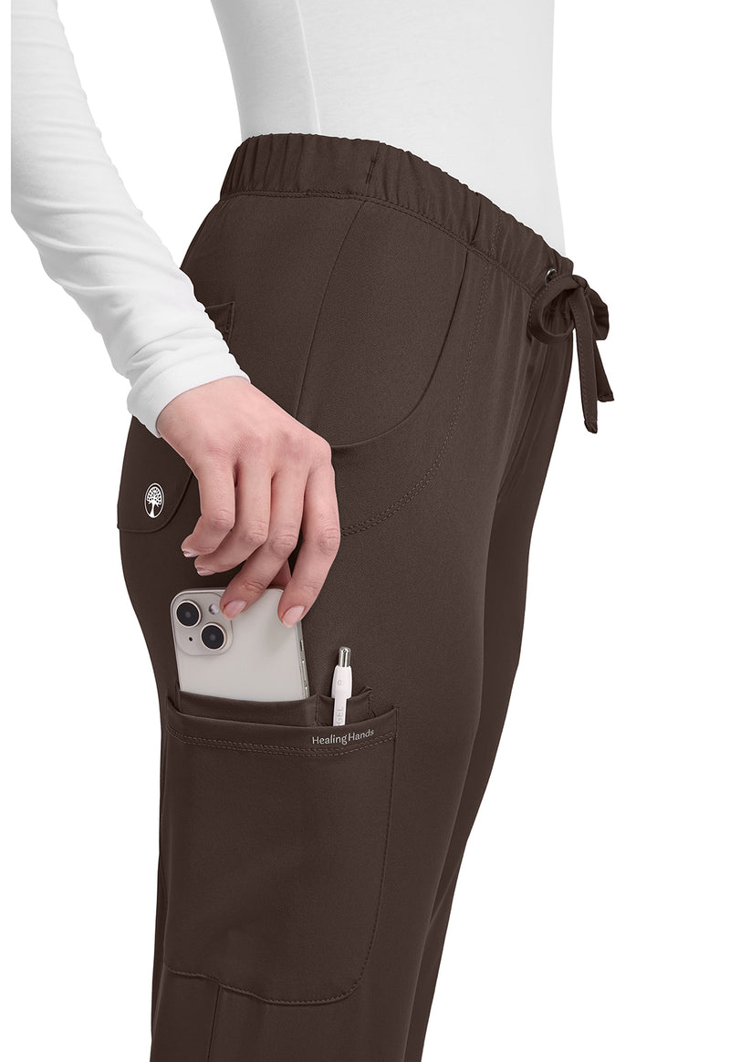 Dark Chocolate - Women's Rebecca Scrub Pants – Petite (View 2)