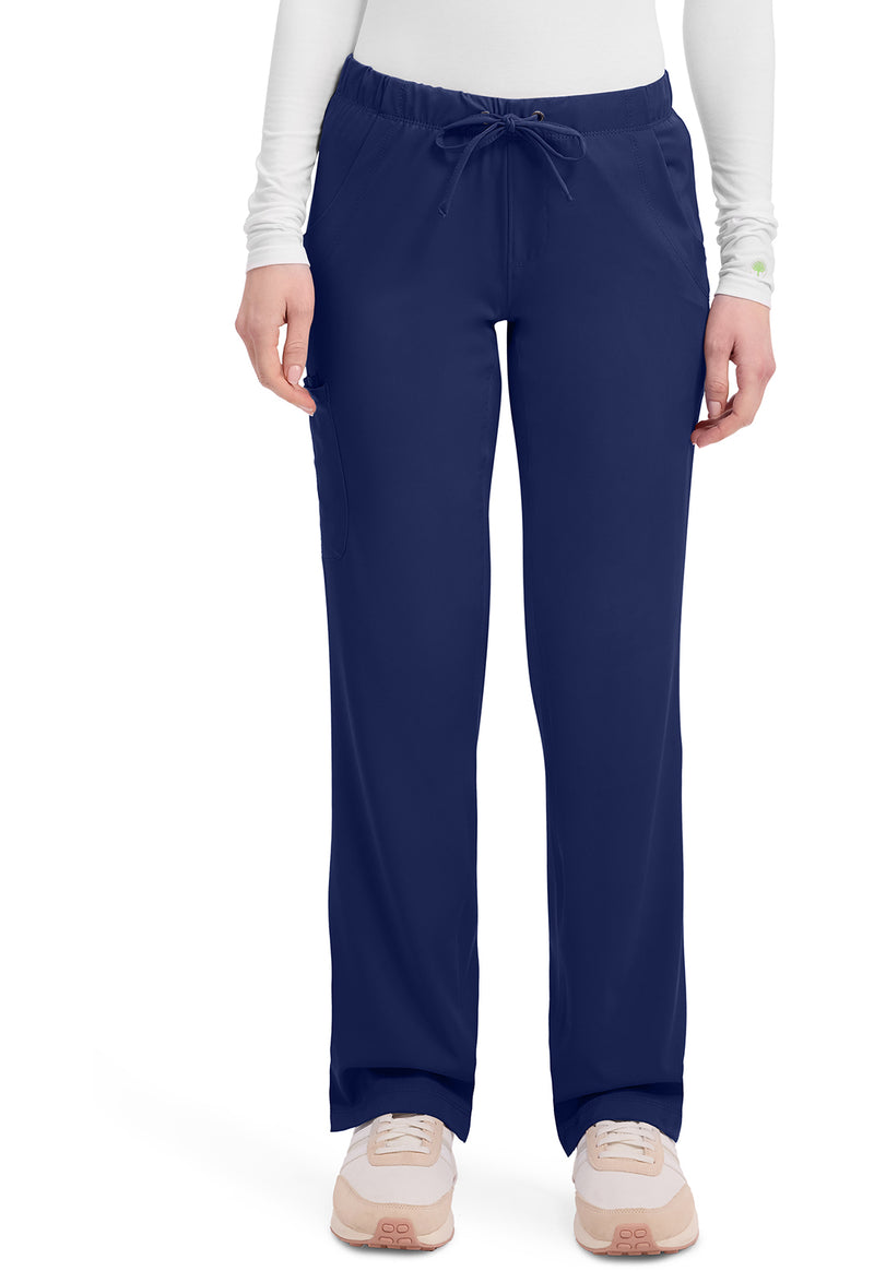 Navy - Healing Hands Works Women Scrub Pants - Front View