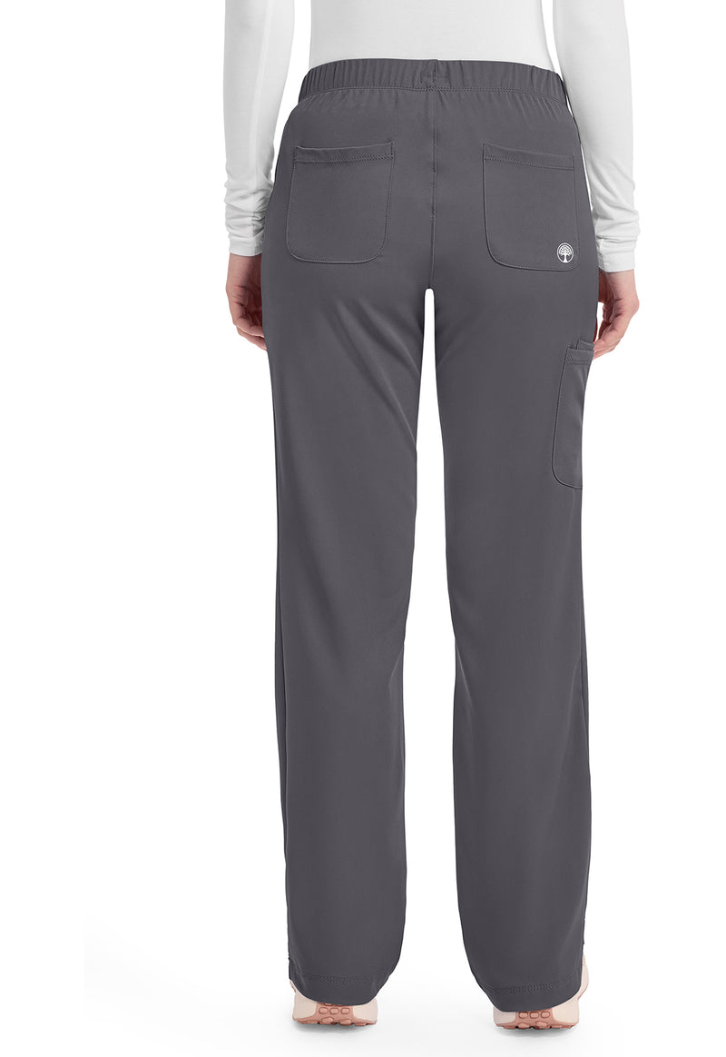 Pewter - Healing Hands Works Women Scrub Pants - Back View