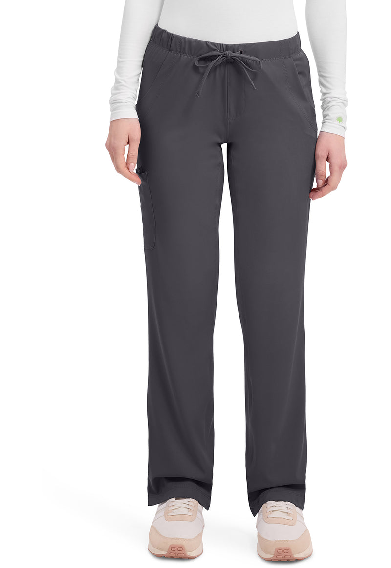 Pewter - Healing Hands Works Women Scrub Pants - Front View