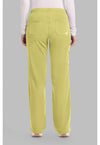 Retro Lime - Healing Hands Works Women Scrub Pants - Back View