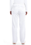 WHITE - Healing Hands Works Women Scrub Pants - Back View