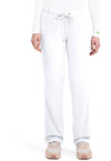 WHITE - Healing Hands Works Women Scrub Pants - Front View