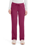 Wine - Healing Hands Works Women Scrub Pants - Front View