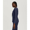 Navy - White Cross FIT Women's 2-Pocket Mesh Warm-Up Scrub Jacket - Side View