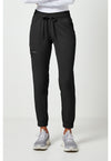 BLACK - Healing Hands Works Women Scrub Pants - Front View