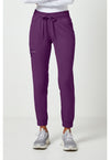 Eggplant - Healing Hands Works Women Scrub Pants - Front View