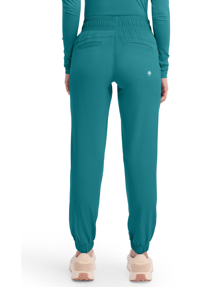 TEAL - Healing Hands Works Women Scrub Pants - Back View