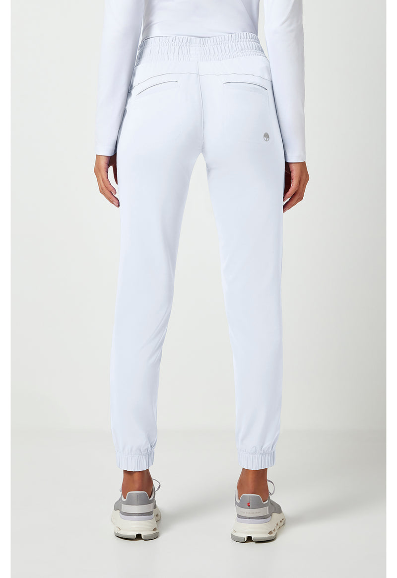 WHITE - Healing Hands Works Women Scrub Pants - Back View