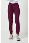 Wine - Healing Hands Works Women Scrub Pants - Front View