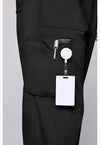 Black - Men's 12 Pockets Scrub Pants (View 2)