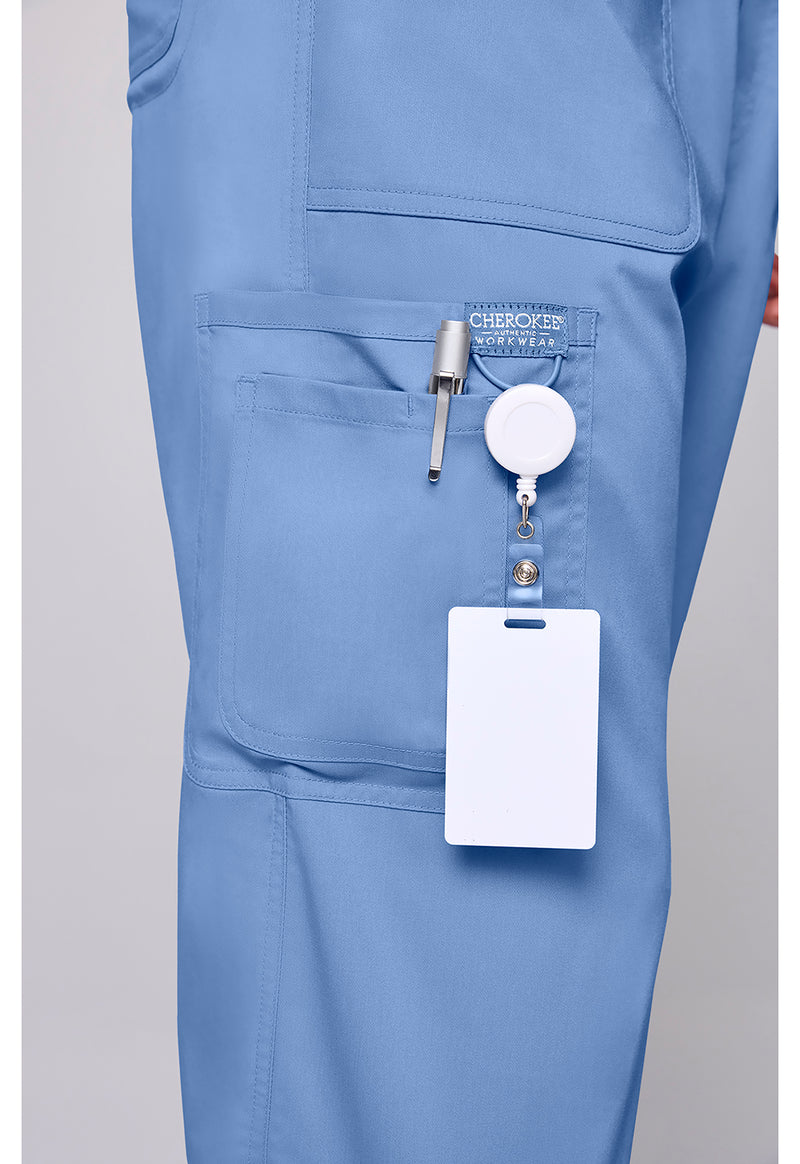 Ciel Blue - Men's 12 Pockets Scrub Pants (View 2)