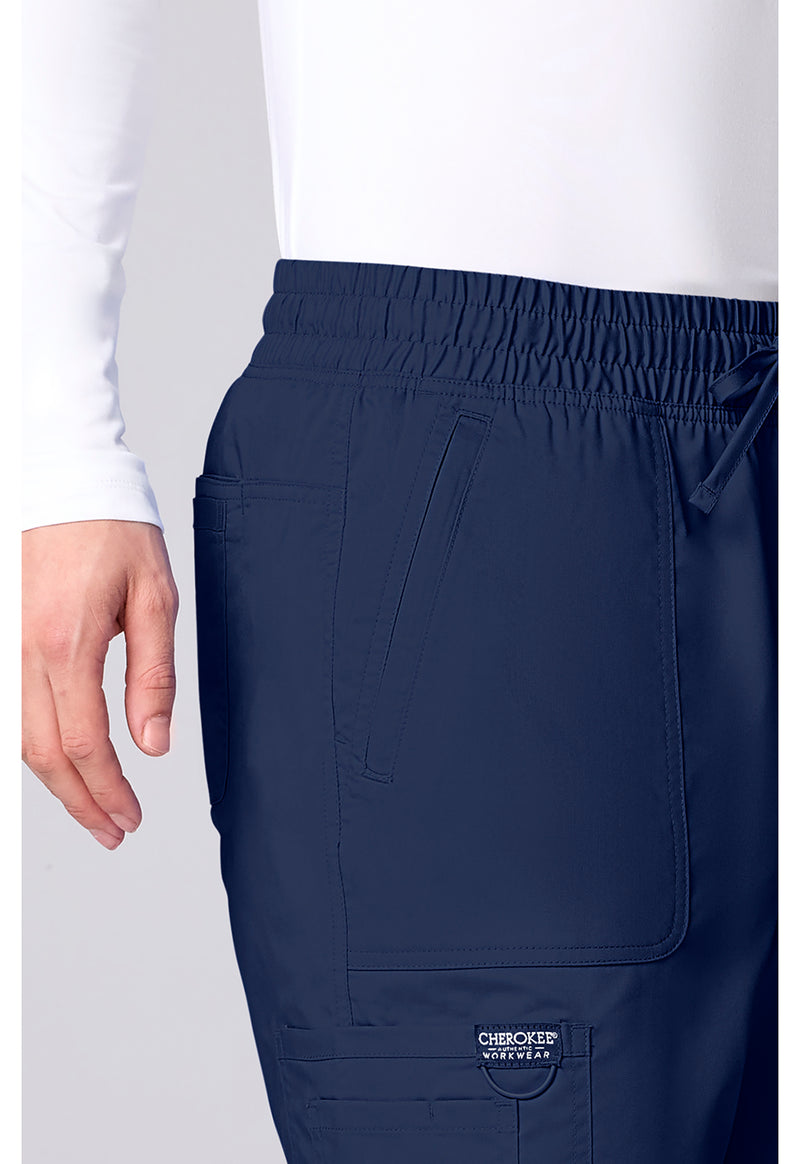 Navy - Men's 12 Pockets Scrub Pants (View 3)