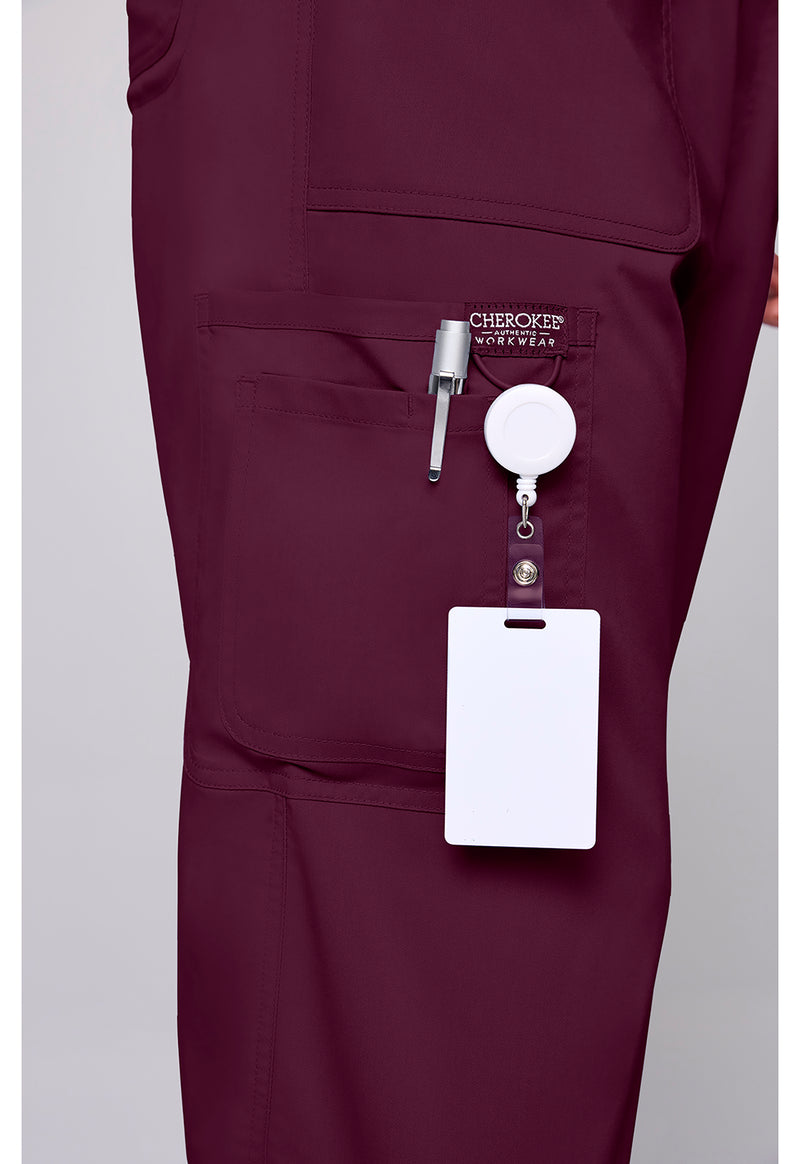 Wine - Men's 12 Pockets Scrub Pants (View 2)