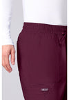 Wine - Men's 12 Pockets Scrub Pants (View 3)