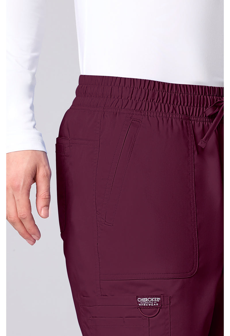 Wine - Men's 12 Pockets Scrub Pants (View 3)
