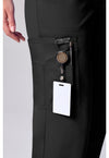 Black - Women's 12 Pockets Straight Leg Scrub Pants (View 2)