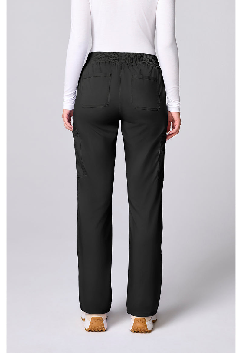 Black - Cherokee WW Revolution Women's Scrub Pants - Back View
