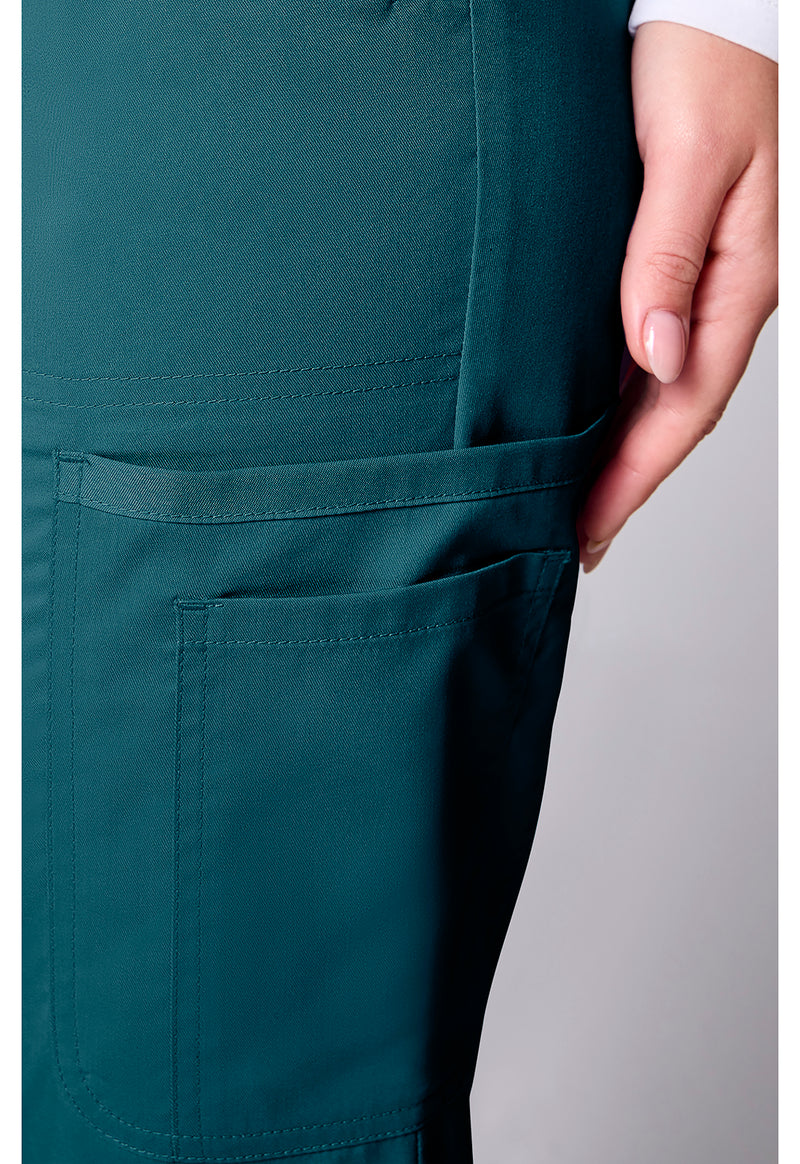 Caribbean Blue - Women's 12 Pockets Straight Leg Scrub Pants (View 3)