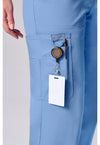 Ciel Blue - Women's 12 Pockets Straight Leg Scrub Pants (View 2)